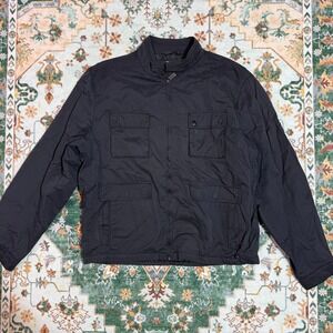 Michael Kors Mens Black Full Zip‎ Utility Jacket Large